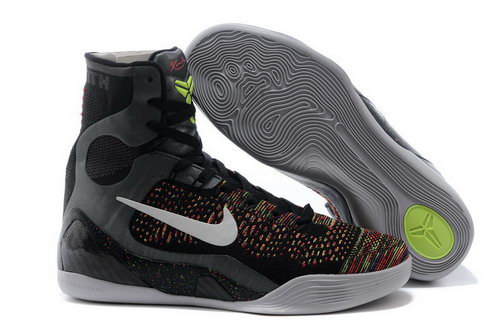 Mens Nike Kobes 9 High Black Grey Green On Sale